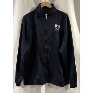 UNITED STATES OLYMPICS TEAM USA‎ Navy Blue Embodied Men's Track Jacket Size XL